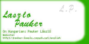 laszlo pauker business card
